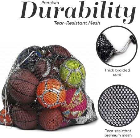 Mesh Equipment Bag, Adjustable, Cord Closure - Image 4
