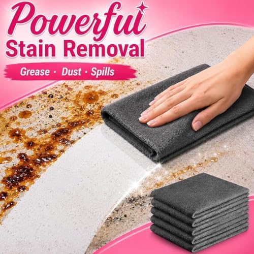 5 Pack Cloth Magic Cloth, Magic Cleaning Cloth, Lint Free MicrofiberCleaning - Image 3