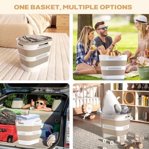OOAMBB 43L+43L Collapsible Laundry Baskets plastic - Image 4