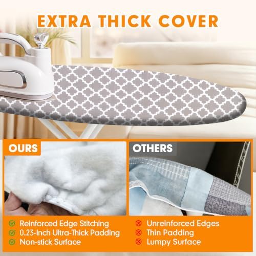Ironing Board Cover and Pad, 15x54 Standard Size, Scorch Resistant - Image 3
