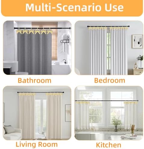 Decorative Shower Curtain Hooks, Luxury Bowknot Shower Curtain Rings, Modern - Image 5