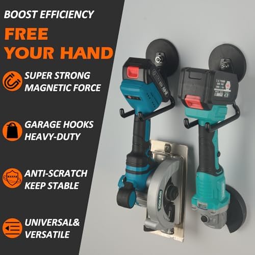 MUTUACTOR Upgraded Magnetic Hooks Heavy Duty, 40lbs Anti-Scratch Garage Large - Image 6