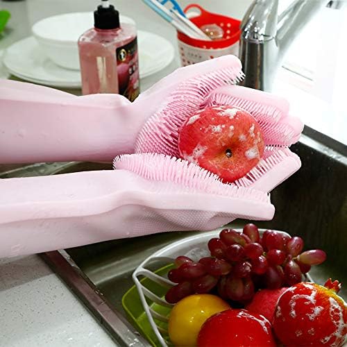 Silicone Dishwashing Gloves, Pet Grooming Rubber Scrubbing - Image 4