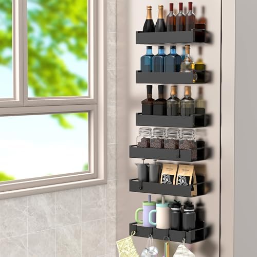 HuggieGems 6 Pack Magnetic Spice Rack Organizer by HuggieGems