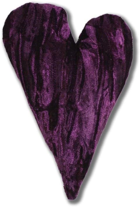 6" Handmade Velvet Essence Heart Sachet Pillow – Flaxseed Fill, Lavender Scented by CandiAndi