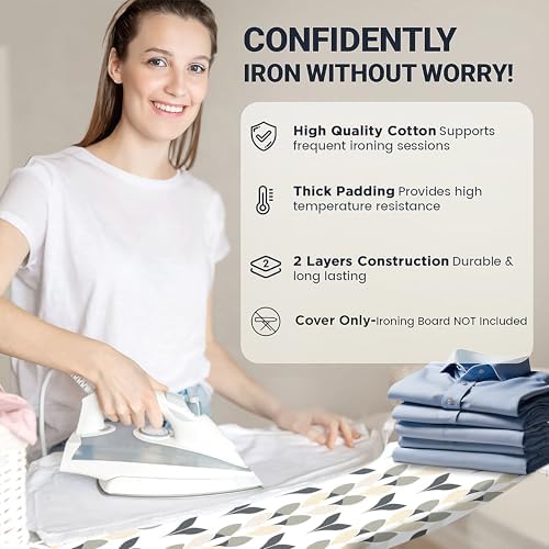 UniSimp Small Ironing Board Cover and Pad 12"x32" Small Iron Board Cover - Image 5