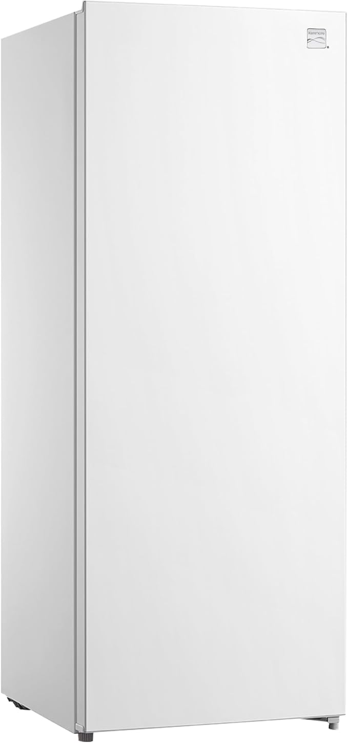 Kenmore Upright freezer - Convertible Refrigerator/Freezer, 5 Shelves, Garage Ready, Meat Storage, Auto Defrost, Congelador For Home, Apartment, Basement, Dorm, 7.0 Cubic Feet Capacity, White