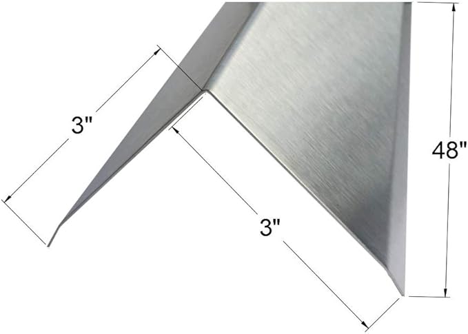 Brushed 304 Stainless Steel Corner Guards, 48" Wall Protectors, 20ga & 16ga, Available in 1/2" to 4", Multi-Pack Options (1, 2, 5, or 10) (2, 3 x 3, 20ga, with Hug Edges)