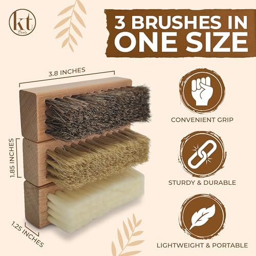 Small Shoe Cleaning Brush Set of 3 - Image 3