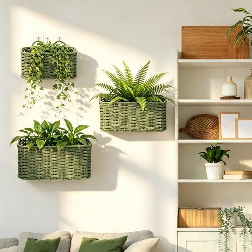 3 Piece Boho Wall Hanging Baskets - Image 7