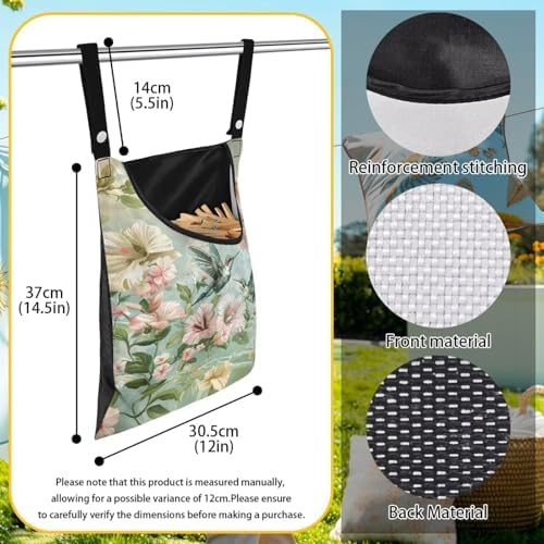 Hummingbird Spring Space-Saving Clothespin Bag - Image 7