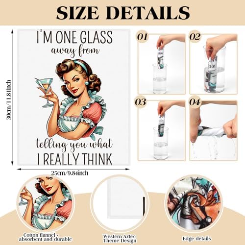 36 Pack Reusable Cloth Kitchen Paper Towels, Funny Style - Image 4