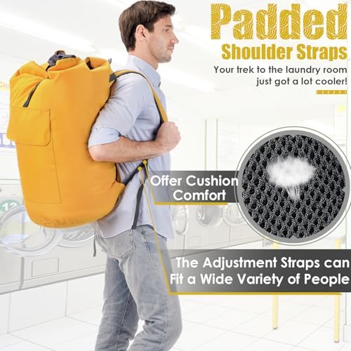 Backpack Laundry Bag, 115L Heavy Duty Extra Large College Laundry Backpack - Image 4