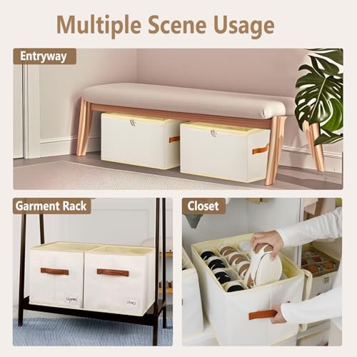 Flexible Dividers Shoe Storage Box Organizer Bins - Image 5