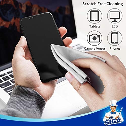 MR.SIGA Microfiber Glasses Cleaning Cloth, Spectacle Cleaner Cloth, 6 Pack - Image 6