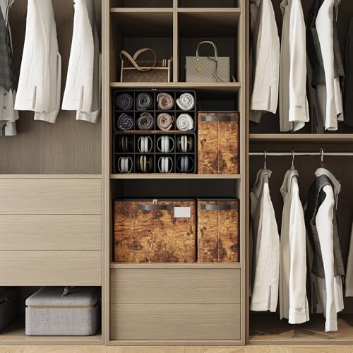 Varhomax Shoe Organizer Box for Closet, Small Fabric Storage Basket 2 Pack - Image 2