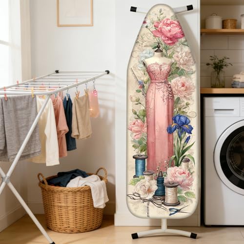 Nuxovilar Floral Gown Cotton Ironing Board Cover 15x54 Fabric - Image 2