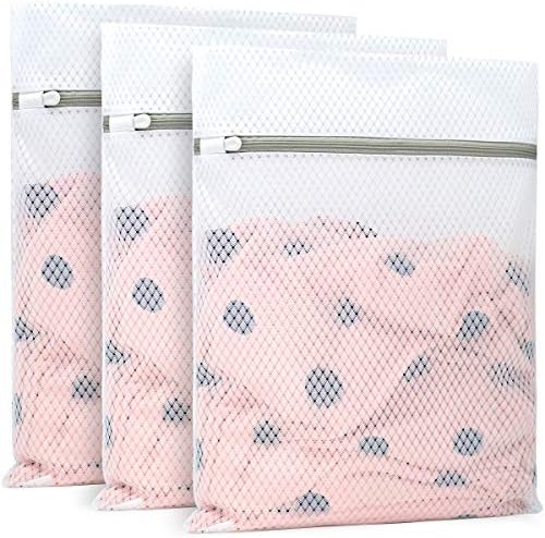 Muchfun 3Pcs Durable Diamond Mesh Laundry Bags by Muchfun