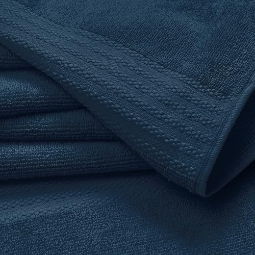 GLAMBURG Premium Cotton Oversized 2 Pack Bath Sheet 35x70-100% Pure Cotton - Image 2