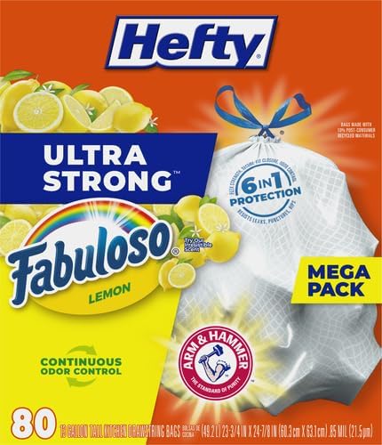 Hefty Ultra Strong 13 Gallon Trash Bags, Tall Kitchen Trash Bags 13 Gallon Size - Image 2