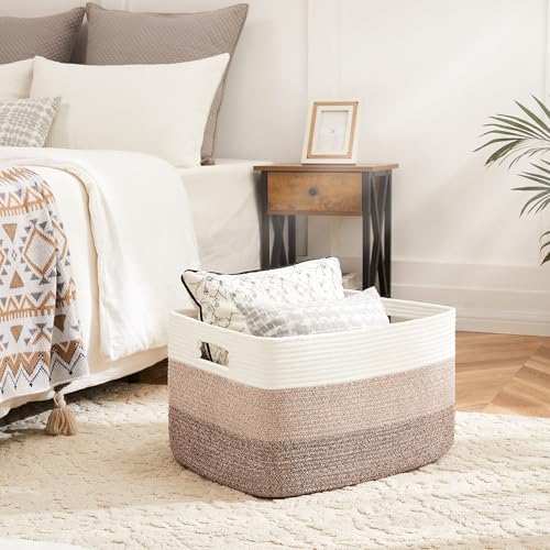 Artfeel Blanket Basket, Rectangle Woven Baskets - Image 2