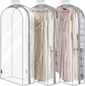 BALEINE 3PK Clear Garment Bags for Hanging Clothes by BALEINE