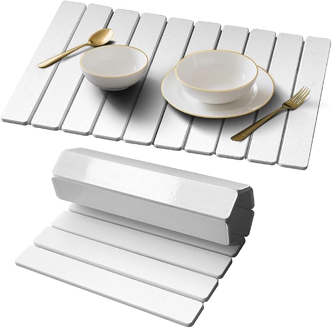 Stone Drying Mat for Kitchen Counter, Quick Diatomaceous Earth Mats for Dishes by Unknown