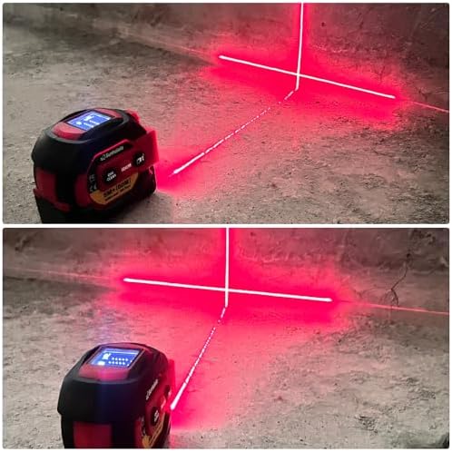 Laser Tape Measure 3 in 1 with Laser Level Crosshairs |196ft/60m LCD - Image 4