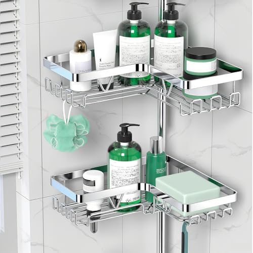 DAOYA Corner Shower Caddy Tension Pole - Image 3