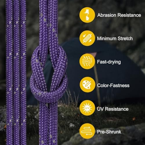Reflective Paracord Rope 850Ib, 50/100/200/500/1000ft 4MM 11 Strand para Cords - Image 3