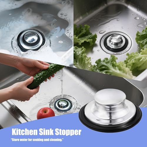 RQYEKDO 3-Pack Stainless Sink Drain Strainer Stopper Silver - Image 4