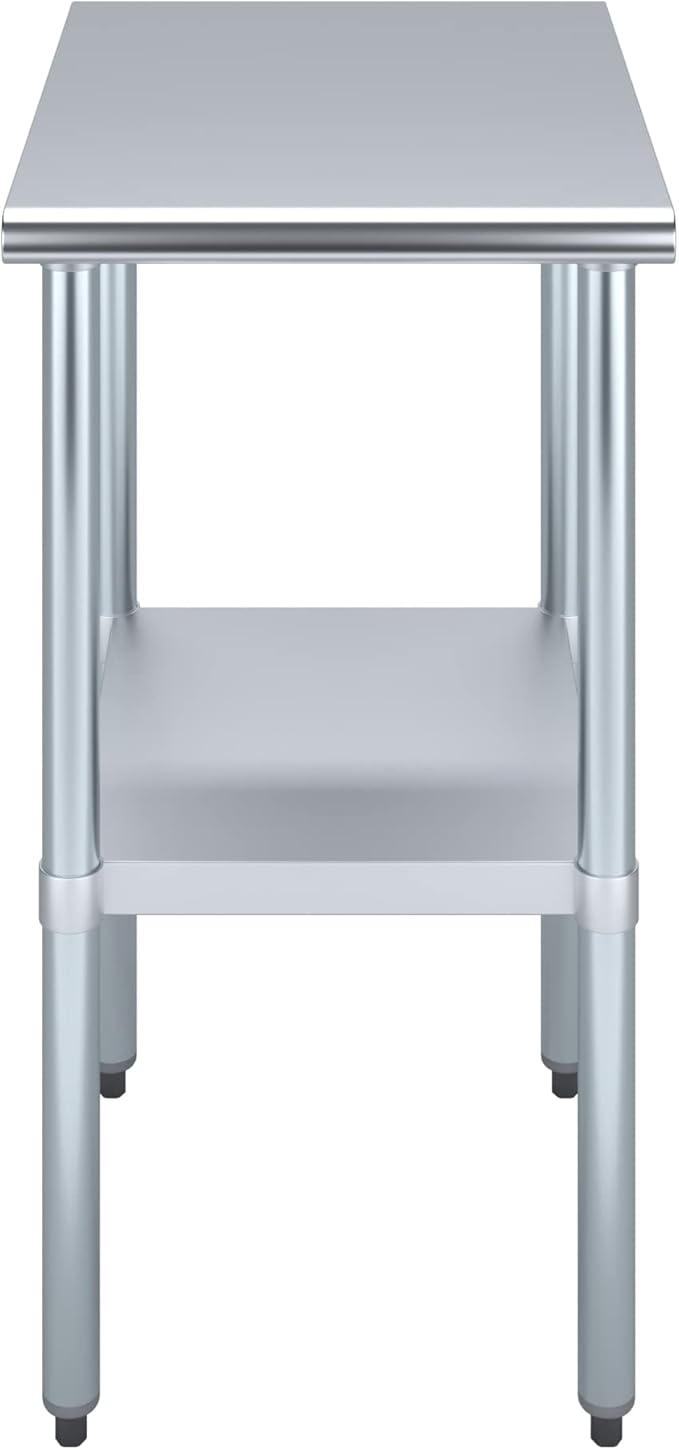 24 in. x 18 in. Stainless Steel Work Table | NSF Kitchen Prep Table | Utitly Metal Table