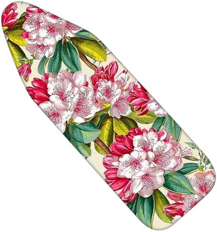 Nuxovilar Red White Floral Ironing Board Cover 15x54 Polyester by Nuxovilar