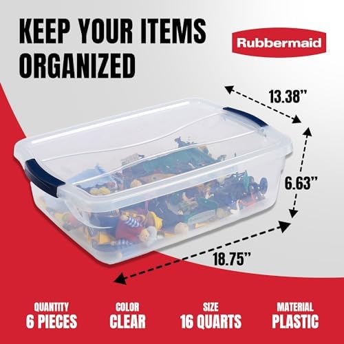 Rubbermaid Cleverstore 17 Quart Clear Latching Waterproof Stackable Airtight - Image 4