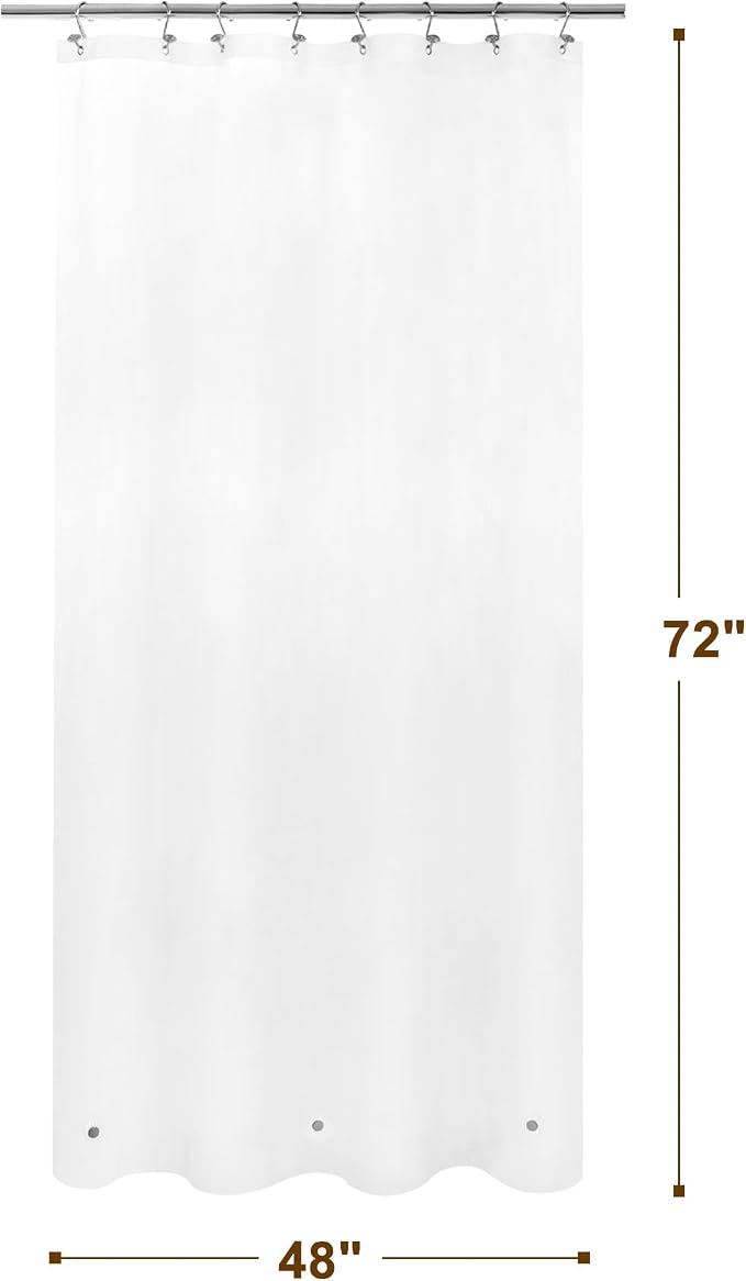 Barossa Design 48" x 72" Frosted Stall Shower Curtain Liner - Image 7