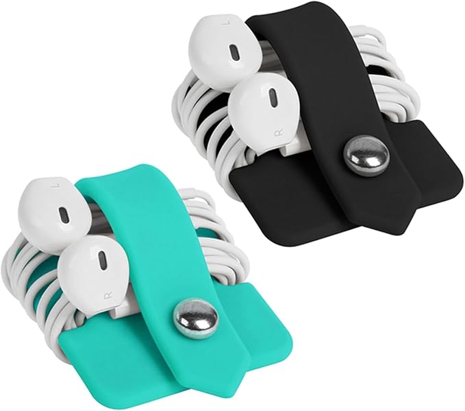 Cord Organizer Earbuds Holder Earphones Wrap Headset Headphone Wrap Winder Cord by ELFRhino