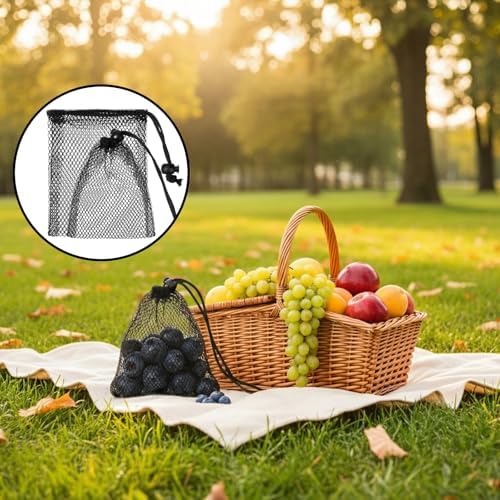Nogeqi 10pcs Small Mesh Bags Drawstring, 7.8" X 5.9"Mini Nylon Net Bag - Image 7