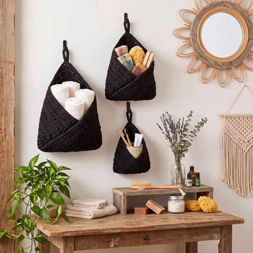 Honeydak 3 Hanging Baskets, Cotton Rope - Image 5