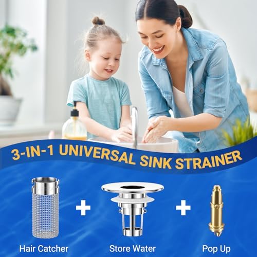 Bathroom Sink Drain Strainer, Pop-Up Bathroom Sink Stopper - Image 4