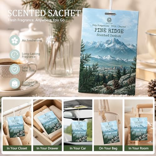 US09-Denver Pine Ridge Sachets for Drawers, Closets & Cars, 12 Pack - Image 4