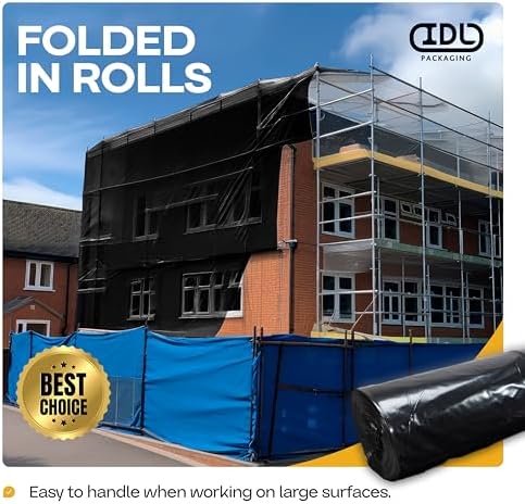 Black Construction Plastic Sheeting 6 mil x 20' x 100' LDPE Film Roll - Image 7