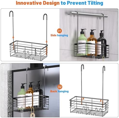 YUOROS 304 Stainless Steel Hanging Shower Caddy - Image 5