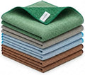 2-in-1 Scrub & Wipe Microfiber Cleaning Cloths, 6 Pack by AZADARA