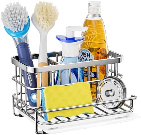 HapiRm Kitchen Sink Organizer, SUS304 Stainless Steel Rustproof Multifunctional by HapiRm