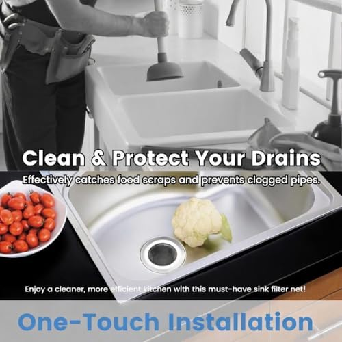 2 Pack 4.5 Inch Stainless Steel Sink Strainer Basket - Image 6
