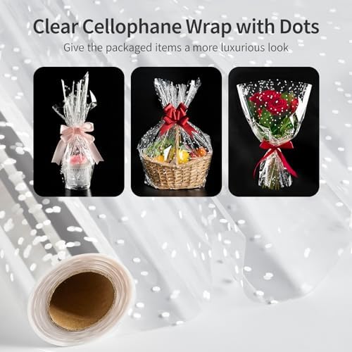 100 ftx34 in Extra Wide Clear Cellophane Wrap Roll | 2.5 Mil Thick Transparent - Image 4
