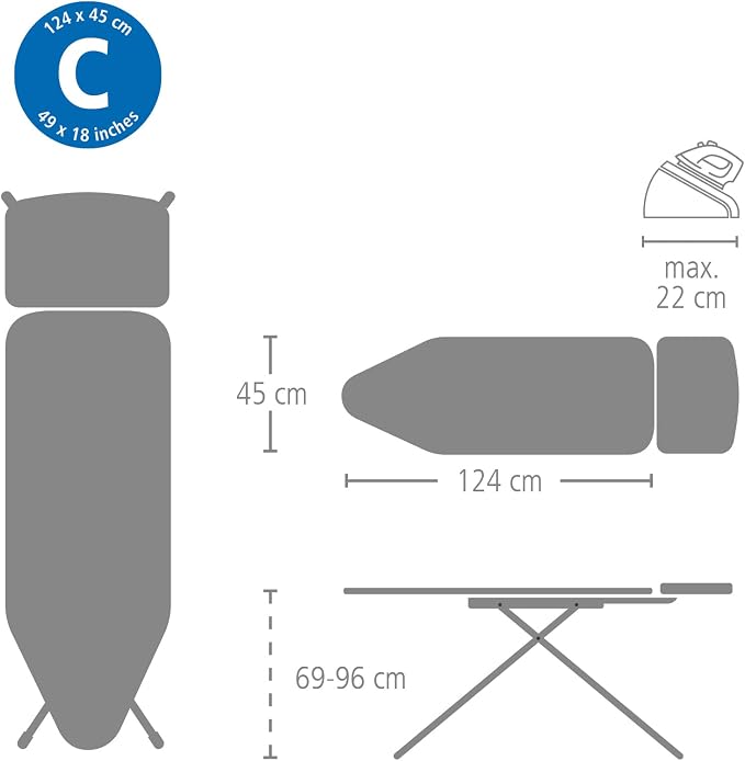 Brabantia Replacement Ironing Board Cover | Top Layer Only | Fits XL Comfort - Image 3