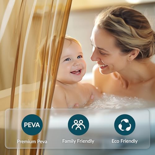 Titanker Shower Curtain Liner, Plastic Shower Liner PEVA 72 x 72 Lightweight - Image 4