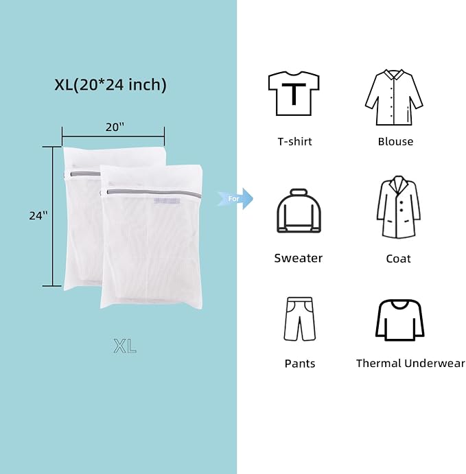 GOGOODA Mesh Laundry Bags for Delicates Durable Protective Wash Bags - Image 4