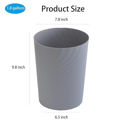 UUJOLY Plastic Small Bathroom Trash Can Wastebasket Garbage Can, Laundry Room - Image 6